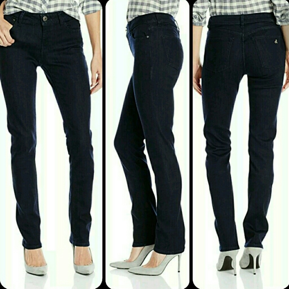DL1961 Coco Curvy Straight Inkwell dark wash slim Skinny Jeans sz 24 NWT